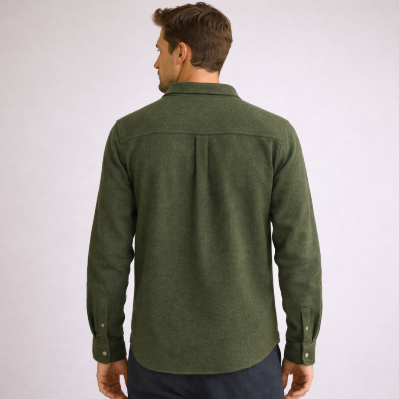 Men's cotton tactical back view — versatile — Tactical Vanderbilt Cotton Shirt — Oscar Blackwood
