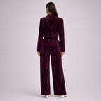 Women's silk sets close-up — versatile — Djuna Velvet 2 Piece Set — Oscar Blackwood