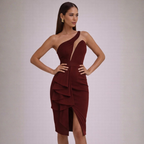 Women's dress front view — chic — Genevieve Slit Dress for every occasion — Oscar Blackwood