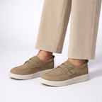 Women's white loafers back view — versatile — Edith Slip-On Loafers — Oscar Blackwood