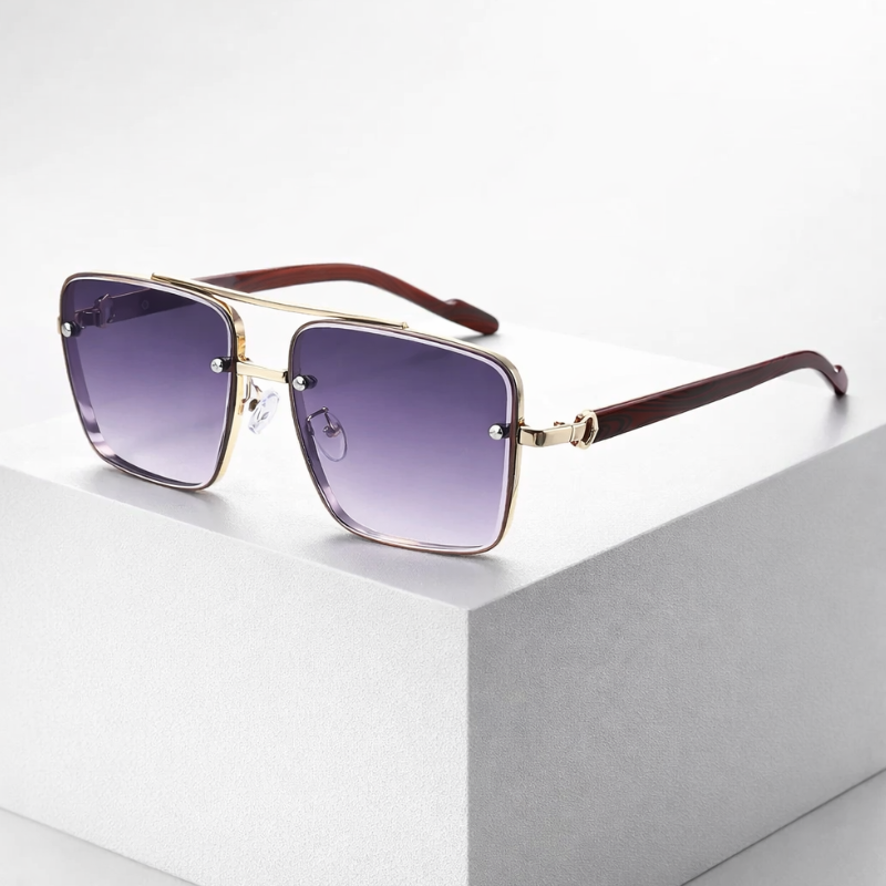 Women's purple sunglasses color detail — statement — Jordan Polarized Aviator Shades — Oscar Blackwood