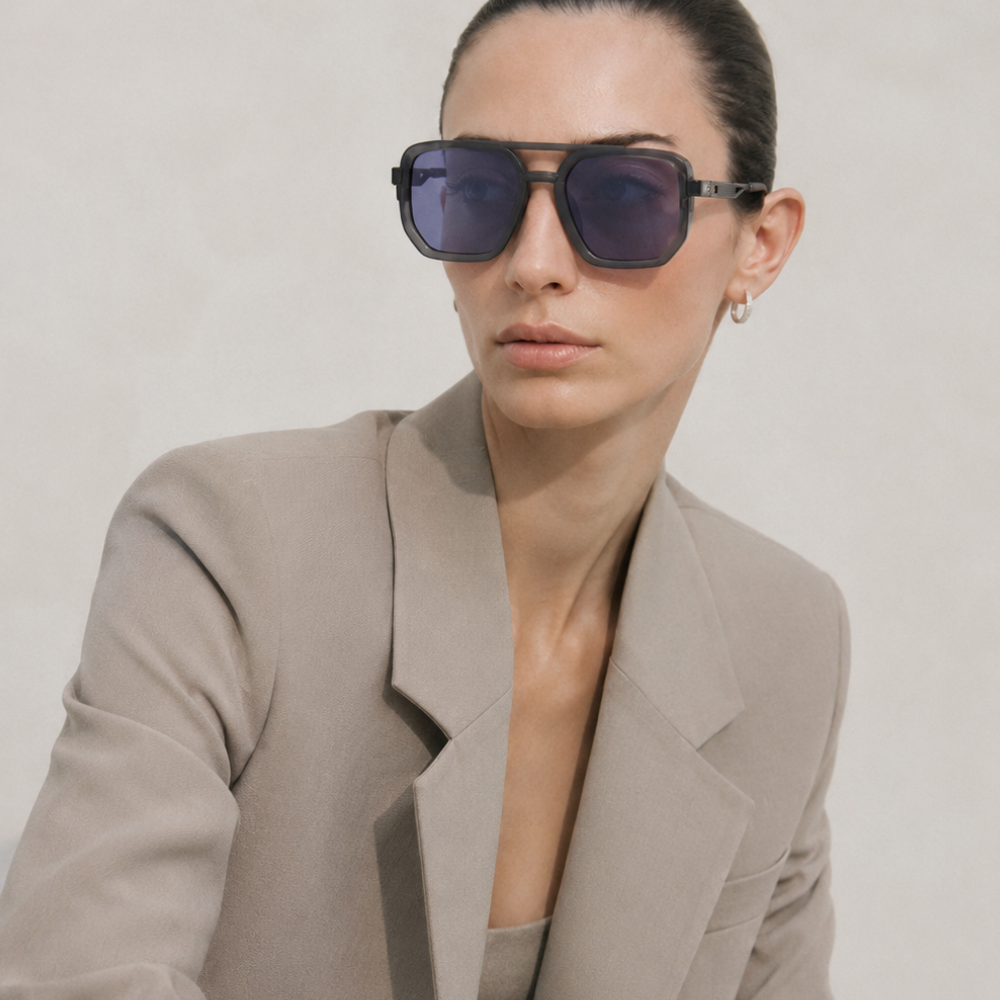 Women's sunglasses back view — statement — Addison Aviator Sunglasses — Oscar Blackwood