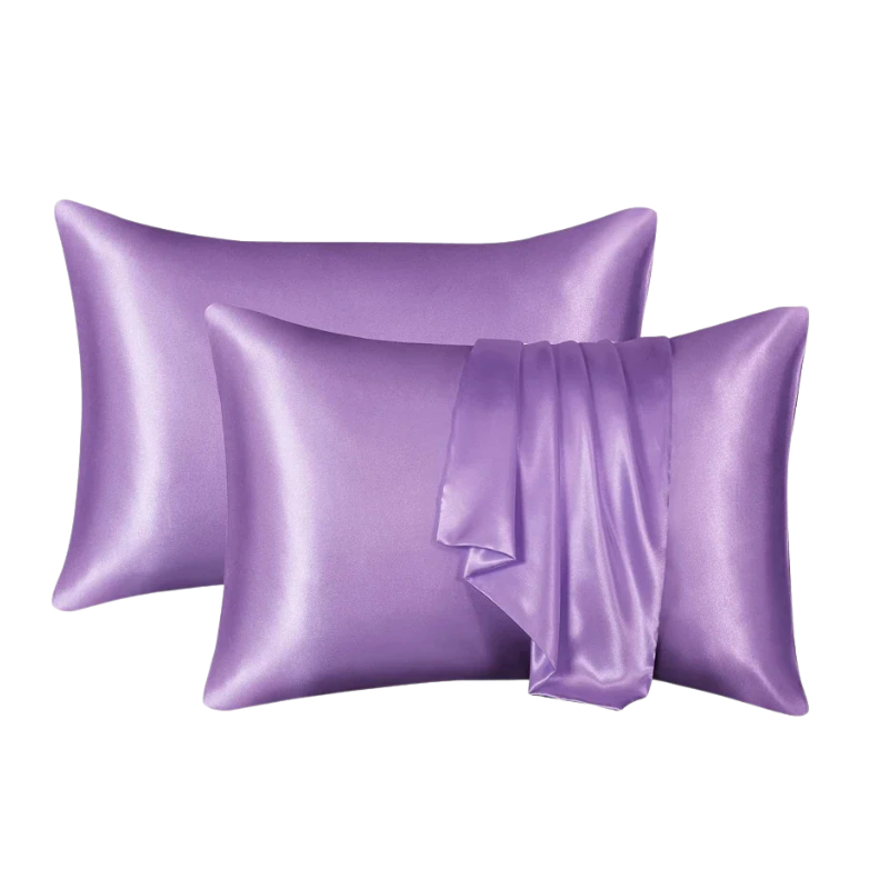 Unisex purple silk moonlight back view — versatile — Moonlight Silk Pillowcase — Oscar Blackwood
