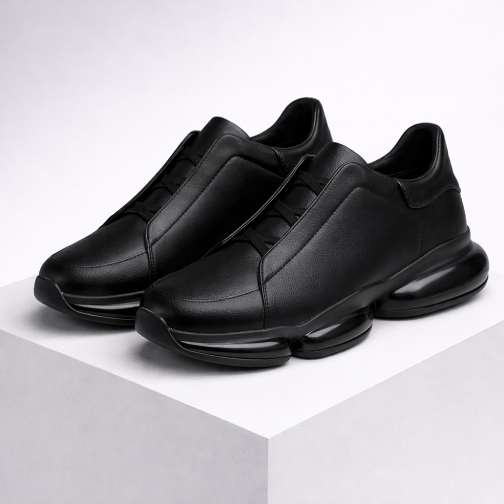Men's black lace sneakers alternate angle — casual — Alpha Dan 6 Shoes — Oscar Blackwood