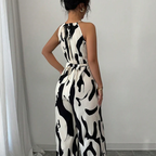 Women's dress detail view — chic — Lika Halterneck Jumpsuit for every occasion — Oscar Blackwood