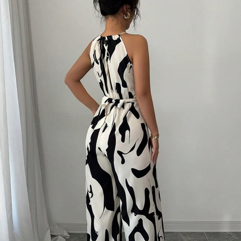Women's dress detail view — chic — Lika Halterneck Jumpsuit for every occasion — Oscar Blackwood