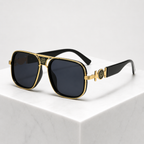 Women's black floral sunglasses styled look — statement — Deidra Aviator Sunglasses — Oscar Blackwood