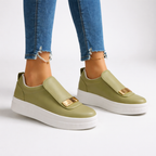 Women's olive shoes styled look — versatile — Gold Olive Shoes — Oscar Blackwood