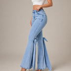 Women's denim jeans detail view — casual — Kimberly Bow Jeans for every occasion — Oscar Blackwood