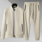 Men's khaki cotton pants back view — versatile — Chad 2 Piece Tracksuit Set — Oscar Blackwood