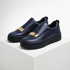 Women's black shoes side view — versatile — Gold Olive Shoes for every occasion — Oscar Blackwood