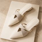 Women's leather sandals styled look — versatile — Evelyn Pointed Toe Mules — Oscar Blackwood