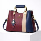 Women's burgundy leather handbag alternate angle — everyday — Janenovo Butterfly Handbag — Oscar Blackwood