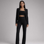 Women's black pants close-up — versatile — Anica 3 Piece Set for every occasion — Oscar Blackwood