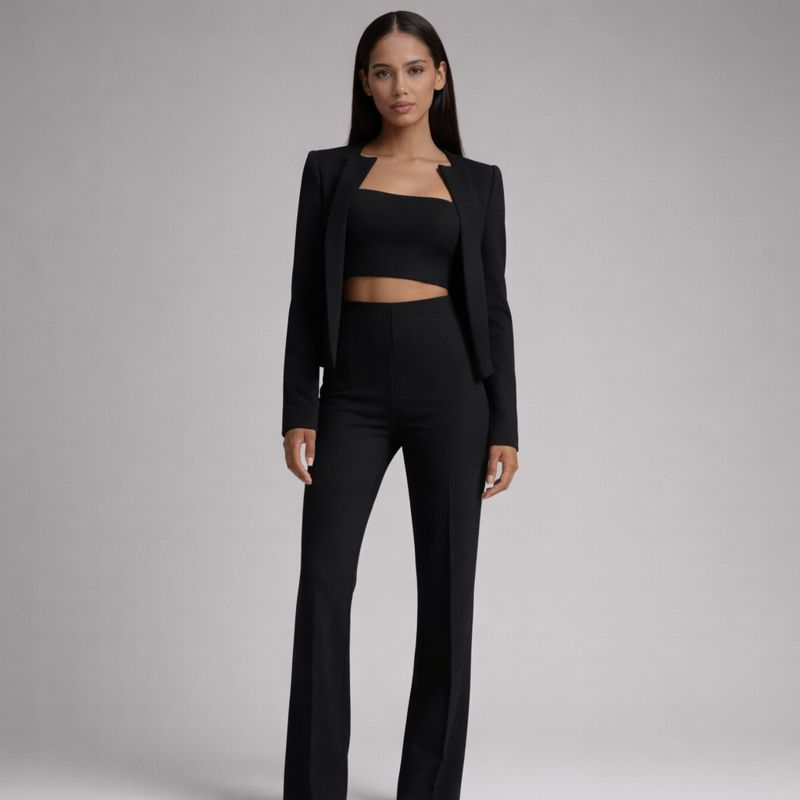 Women's black pants close-up — versatile — Anica 3 Piece Set for every occasion — Oscar Blackwood