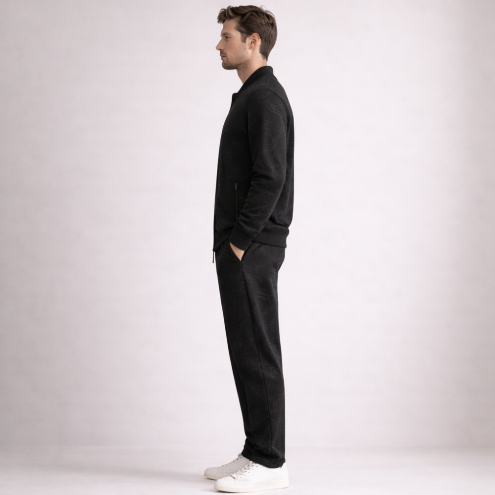 Men's cotton pants side view — versatile — Chad 2 Piece Tracksuit Set — Oscar Blackwood