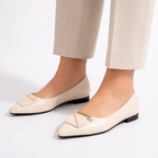 Women's shoes styled look — versatile — Cynthia Point Toe Flat Shoes — Oscar Blackwood