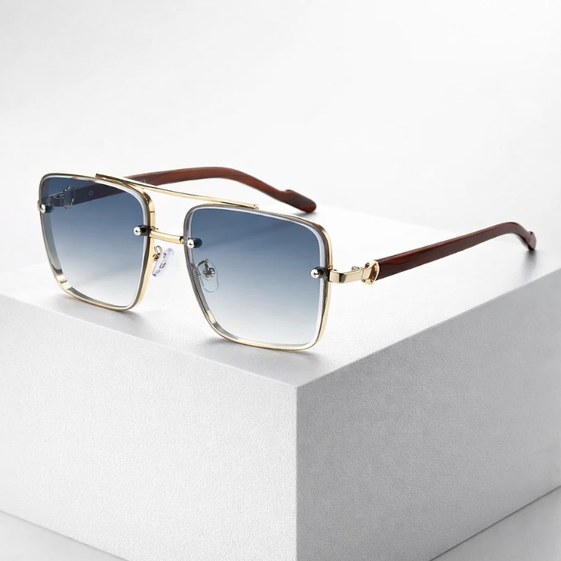 Women's brown sunglasses side view — statement — Jordan Polarized Aviator Shades — Oscar Blackwood