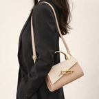 Women's beige geometric handbag alternate angle — everyday — Samira Crossbody Handbag — Oscar Blackwood
