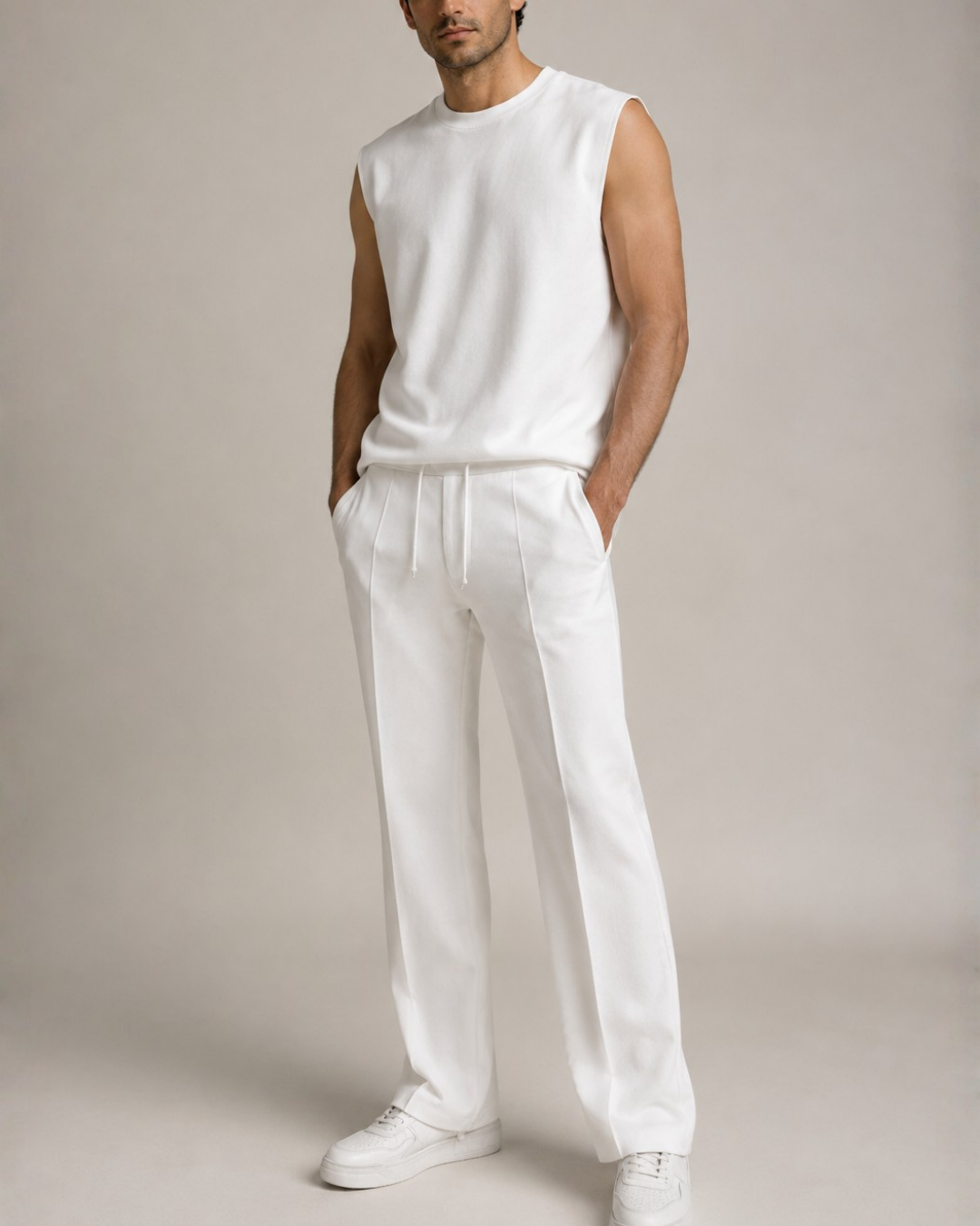 Men's polyester pants alternate angle — versatile — Abakhan 2 Piece Set — Oscar Blackwood