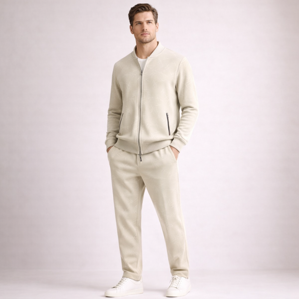 Men's cotton pants back view — versatile — Chad 2 Piece Tracksuit Set — Oscar Blackwood