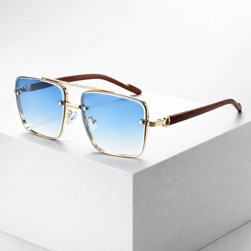 Women's white sunglasses side view — statement — Jordan Polarized Aviator Shades — Oscar Blackwood