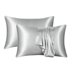 Unisex light-gray silk moonlight styled look — versatile — Moonlight Silk Pillowcase — Oscar Blackwood