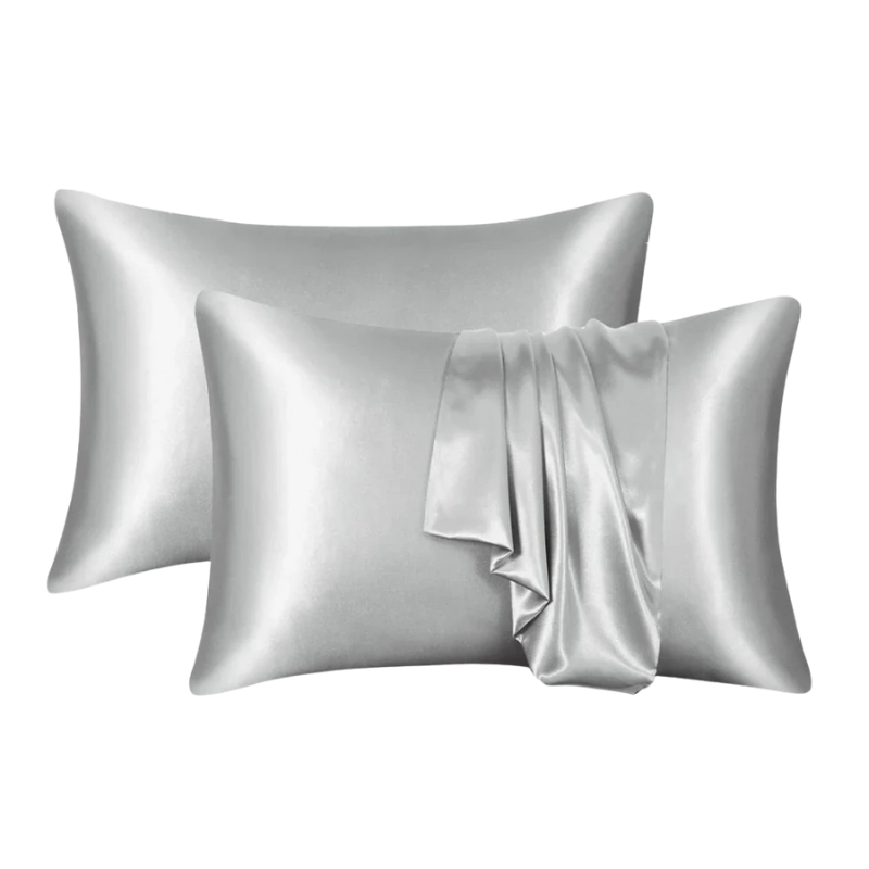 Unisex light-gray silk moonlight styled look — versatile — Moonlight Silk Pillowcase — Oscar Blackwood