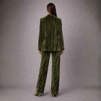 Women's velvet pants side view — versatile — Ruby Velvet 2 Piece Set — Oscar Blackwood