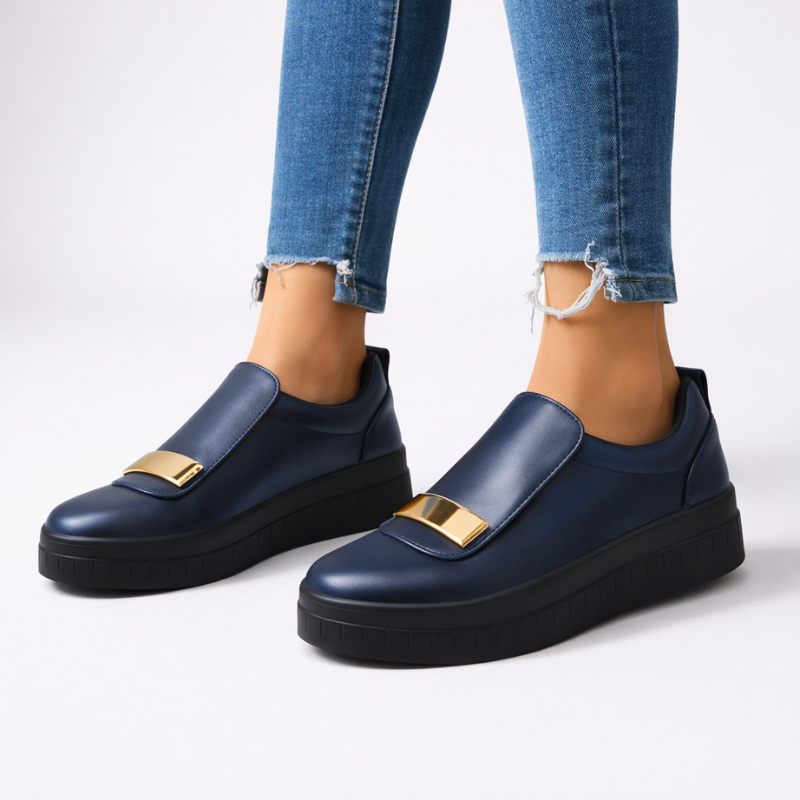 Women's olive shoes detail view — versatile — Gold Olive Shoes — Oscar Blackwood
