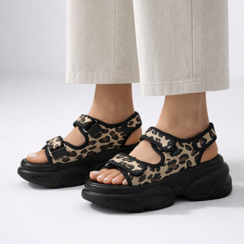 Women's sandals side view — versatile — Lizzie Chunky Sandals for every occasion — Oscar Blackwood