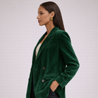 Women's velvet jacket color detail — outerwear — Rony Velvet Jacket — Oscar Blackwood