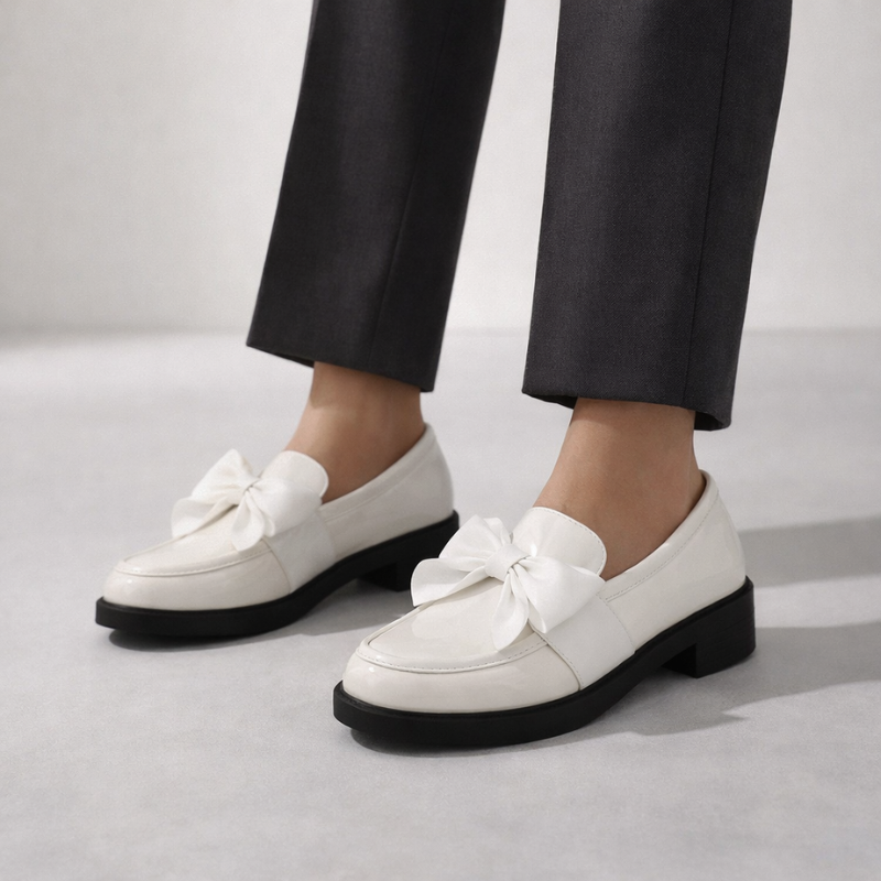 Women's loafers side view — versatile — Phoebe Bow Loafers for every occasion — Oscar Blackwood
