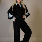 Women's white pants styled look — versatile — Amalia 2 Piece Set — Oscar Blackwood