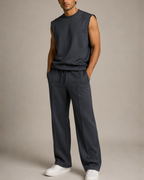 Men's polyester pants close-up — versatile — Abakhan 2 Piece Set — Oscar Blackwood