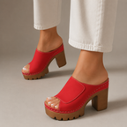 Women's heels close-up — elegant — Ambre Heeled Sandals for every occasion — Oscar Blackwood