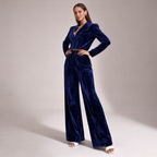 Women's silk sets detail view — versatile — Djuna Velvet 2 Piece Set — Oscar Blackwood