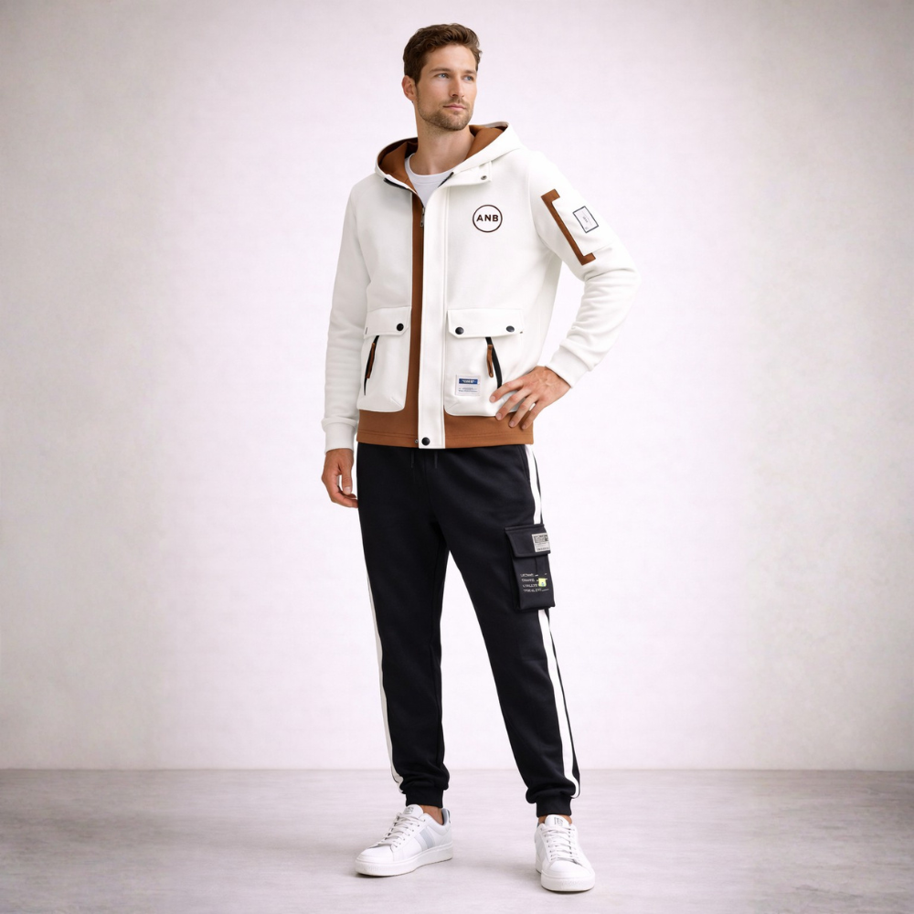 Men's pants detail view — versatile — ANB Studio 2 Piece Set for every occasion — Oscar Blackwood