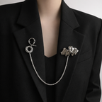Women's shine detail view — versatile — Shine Chain Lapel Pins — Oscar Blackwood