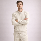 Men's cotton pants detail view — versatile — Chad 2 Piece Tracksuit Set — Oscar Blackwood