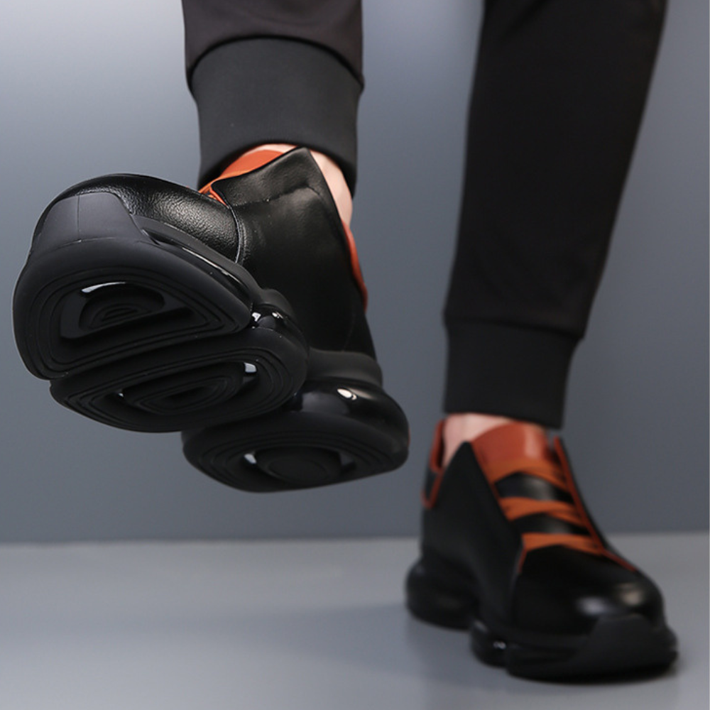 Men's black lace sneakers detail view — casual — Alpha Dan 6 Shoes — Oscar Blackwood