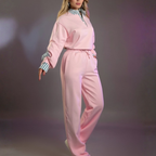 Women's white pants color detail — versatile — Amalia 2 Piece Set — Oscar Blackwood