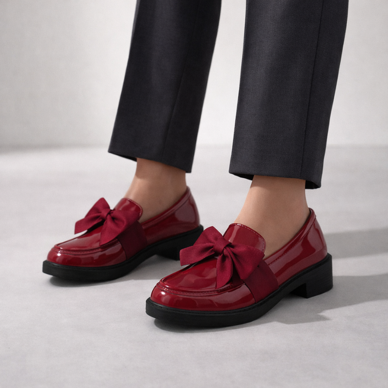 Women's loafers front view — versatile — Phoebe Bow Loafers for every occasion — Oscar Blackwood