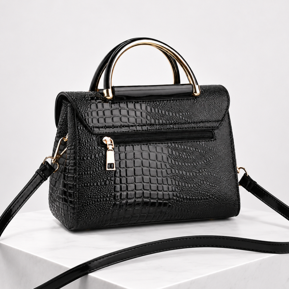 Women's handbag styled look — everyday — Valentina Croc Handbag — Oscar Blackwood