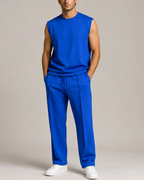 Men's polyester pants styled look — versatile — Abakhan 2 Piece Set — Oscar Blackwood