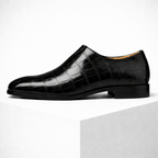 Men's leather loafers side view — versatile — Anthony Classic Croc Loafers — Oscar Blackwood