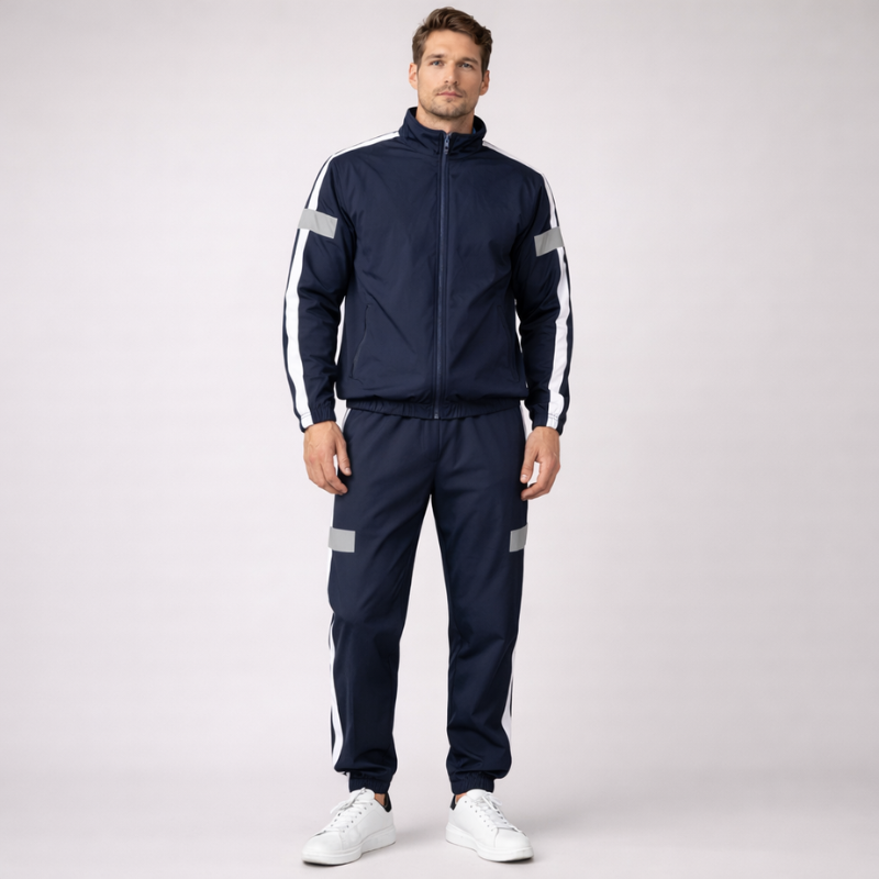 Men's navy-1 polyester sets side view — versatile — Abakhan Maximus 2 Piece Set — Oscar Blackwood
