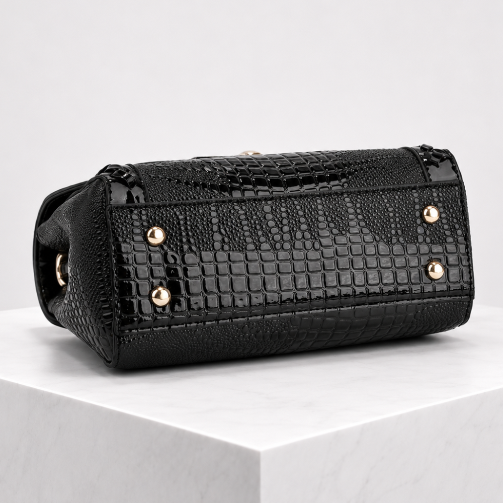 Women's handbag detail view — everyday — Valentina Croc Handbag — Oscar Blackwood
