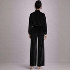 Women's velvet pants styled look — versatile — Shona Velvet 2 Piece Set — Oscar Blackwood