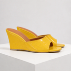 Women's heels side view — elegant — Christina Wedge Sandals for every occasion — Oscar Blackwood